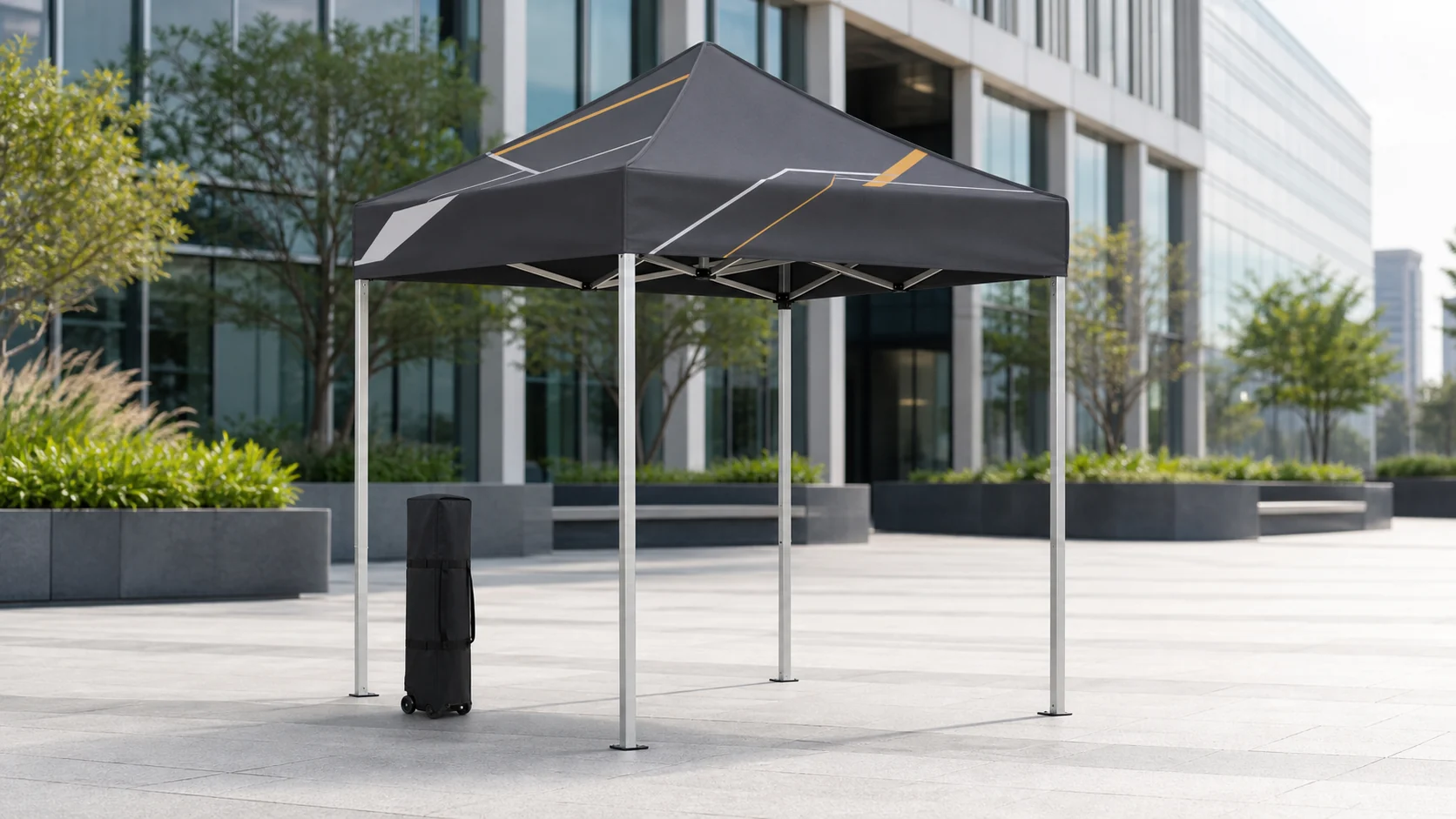 Carpa plegable compacta de 2x2 metros con estructura portátil de aluminio